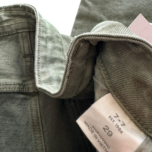 Seven7 7.7 Olive Green Carpenter Mid-Rise Jeans size 29 - Picture 6 of 15